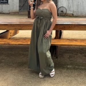 Elegant Olive Green Jumpsuit